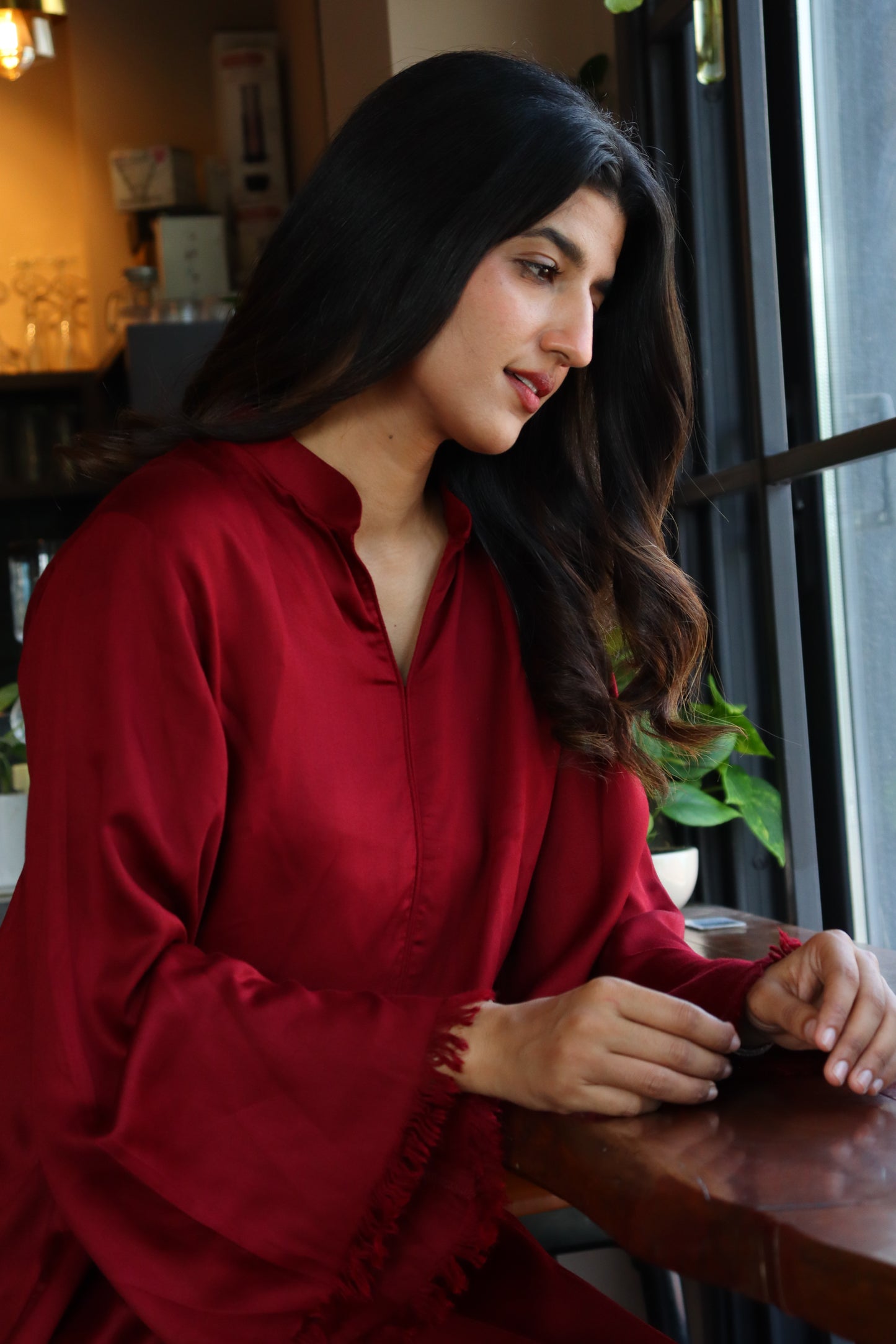 JILIAN MAROON CO-ORD SET