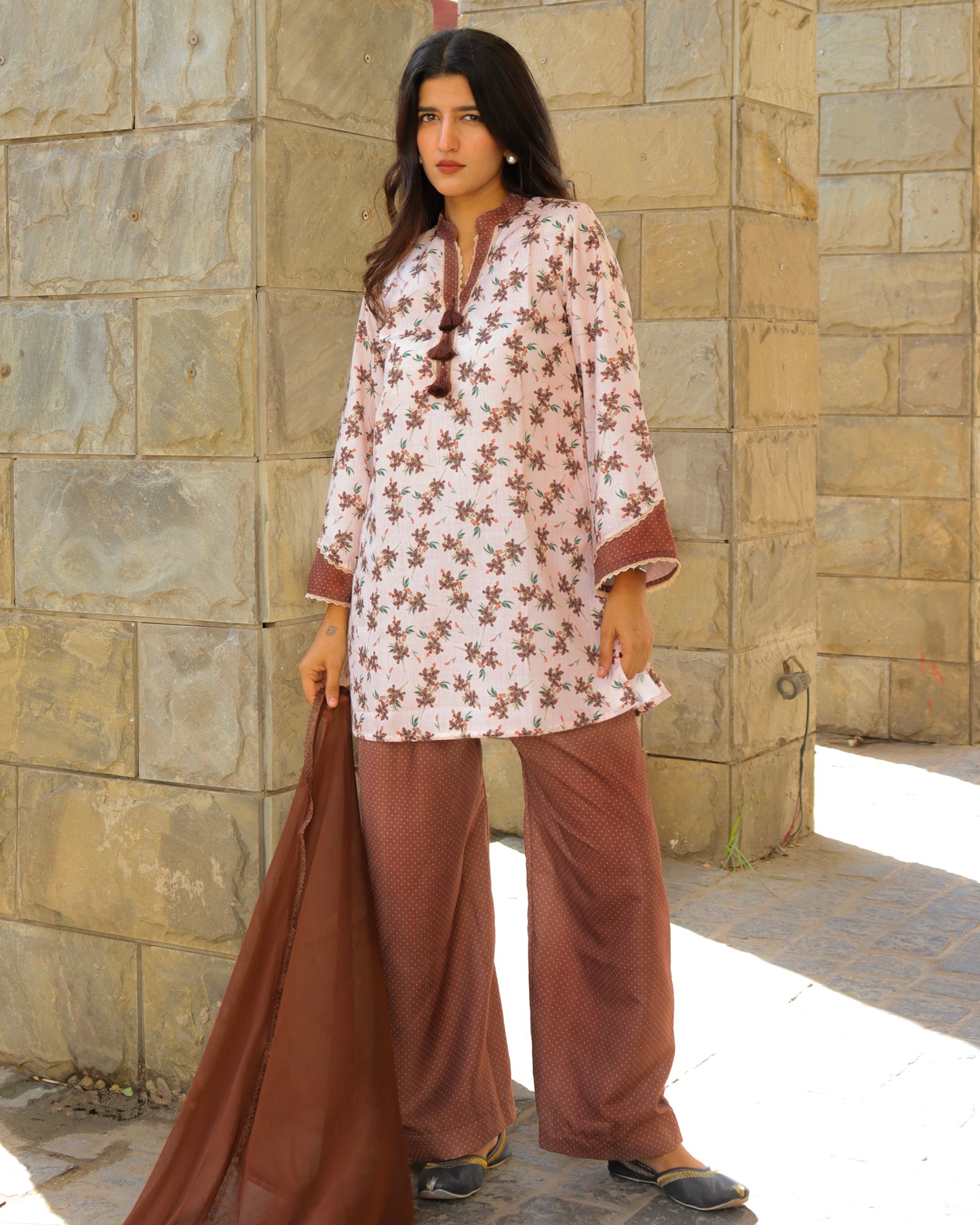 Cocoa Polka Trouser Set