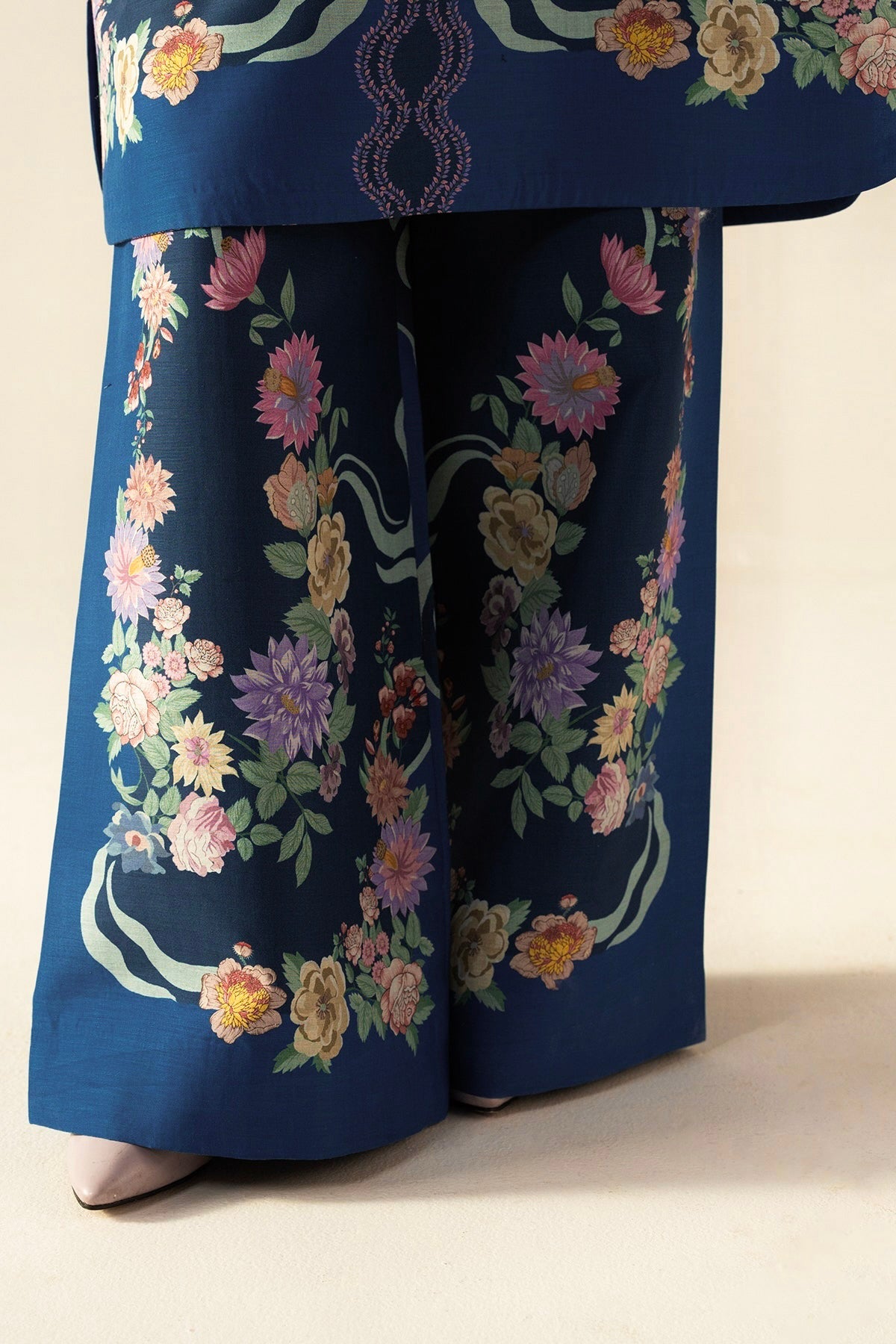 Deep blue charm Summer cotton co-ord set