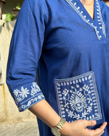 Blue Cotton Suit set