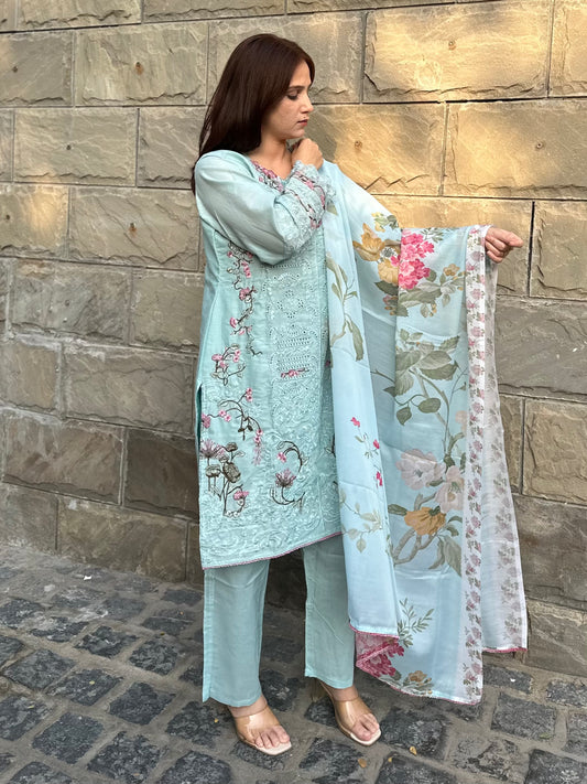 Zaryab Chikankari lawn suit
