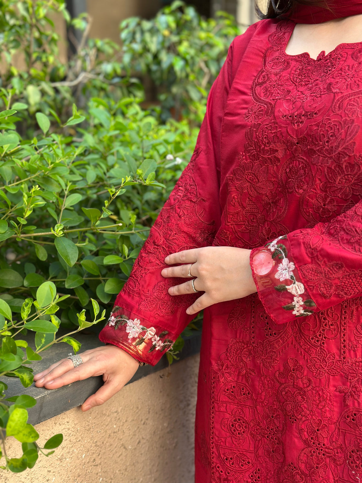 Zarmala Chikankari lawn suit