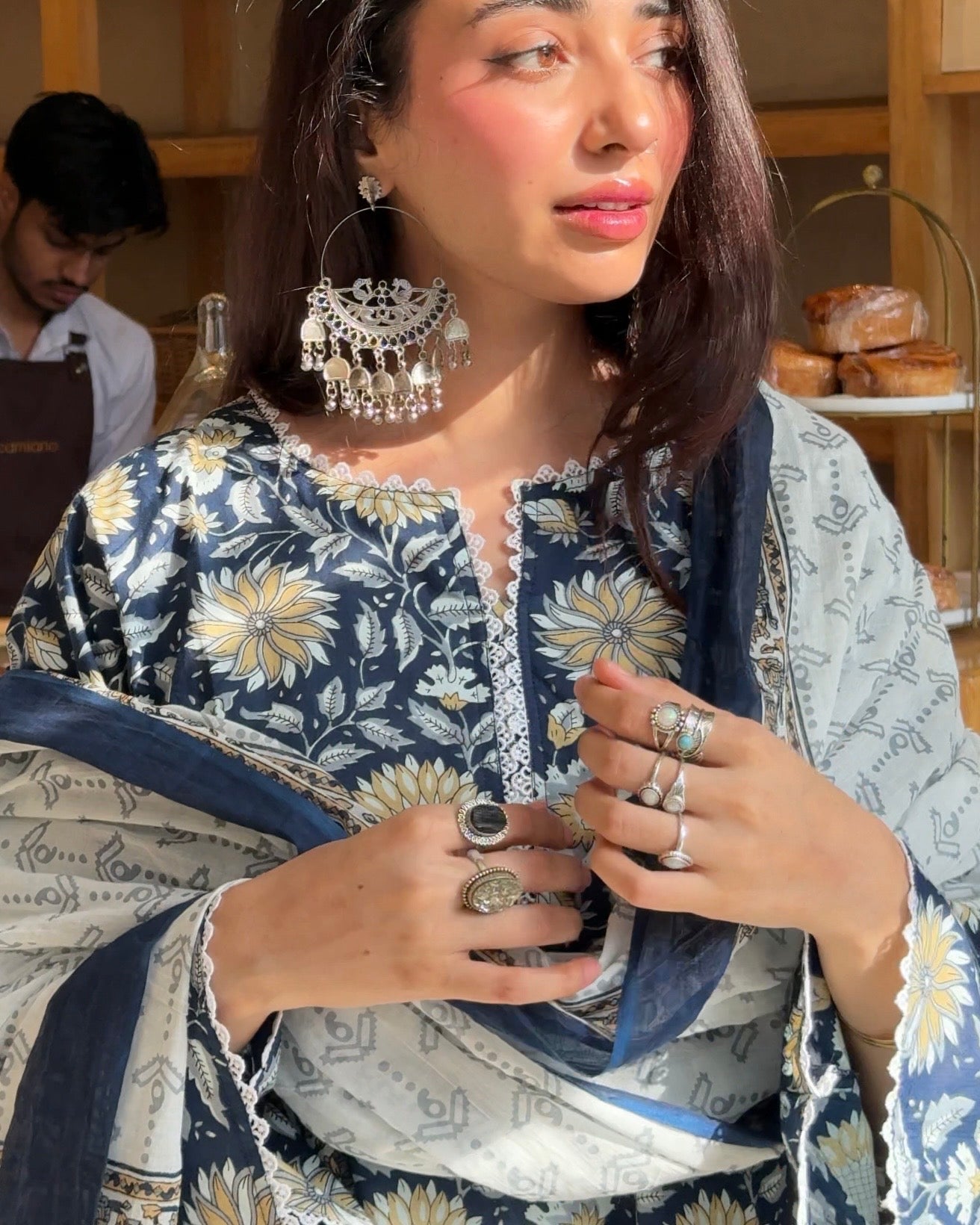 Deep Indigo Farshi Set