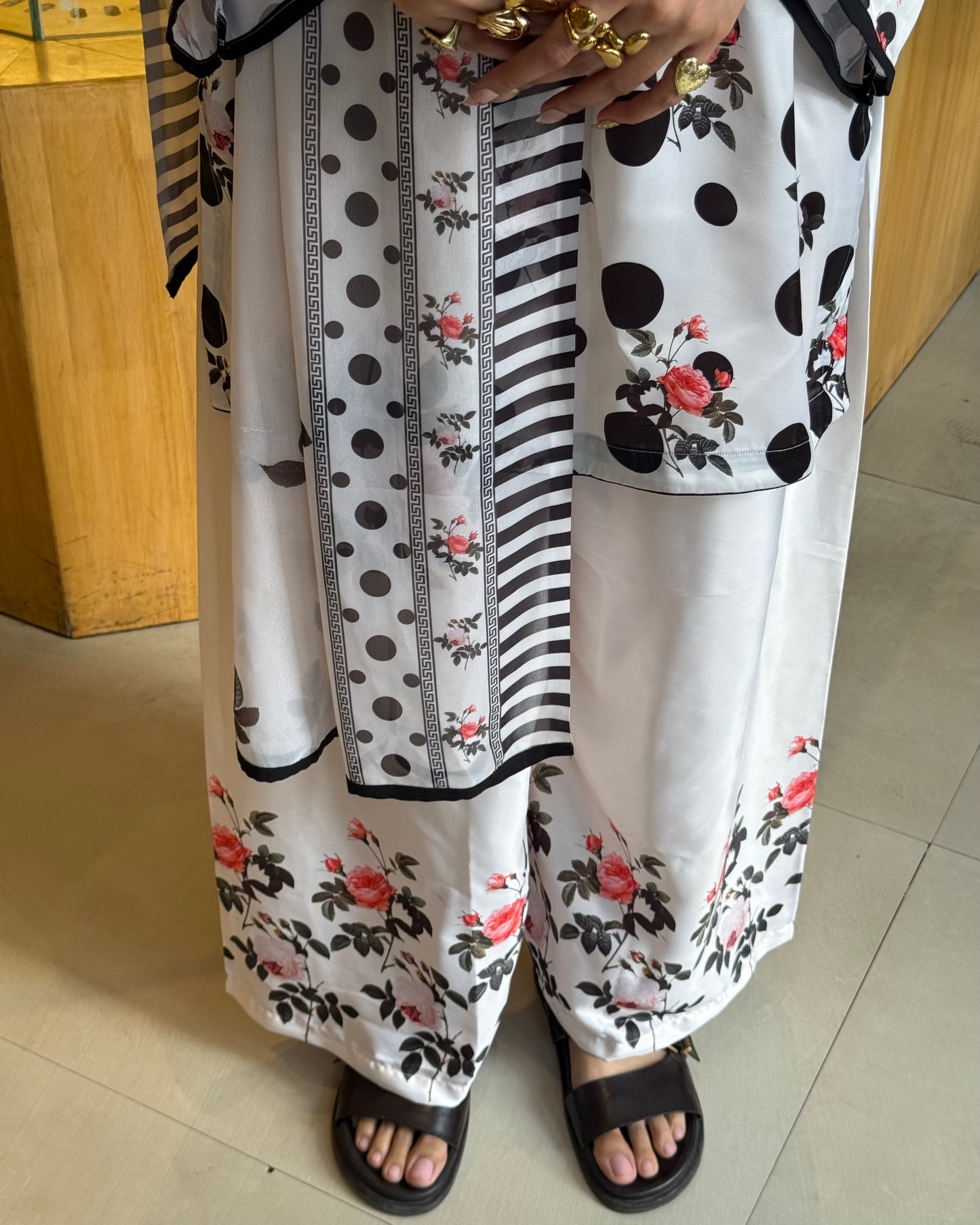 Retro Polka Armani satin Set