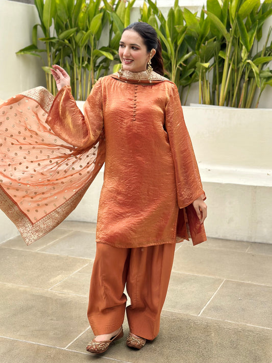 Zareena Tissue Silk Farshi Set