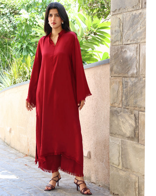 JILIAN MAROON CO-ORD SET