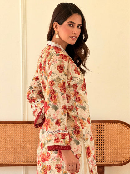 Crimson Soul Cotton Farshi Salwar set