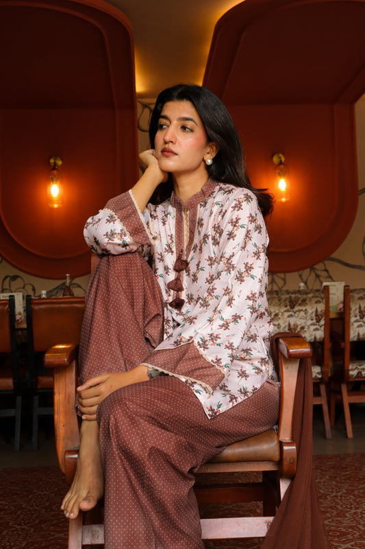 Cocoa Polka Trouser Set