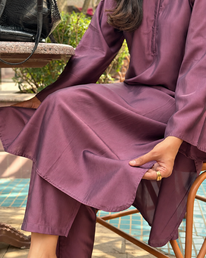 Mauve Kaftan Set
