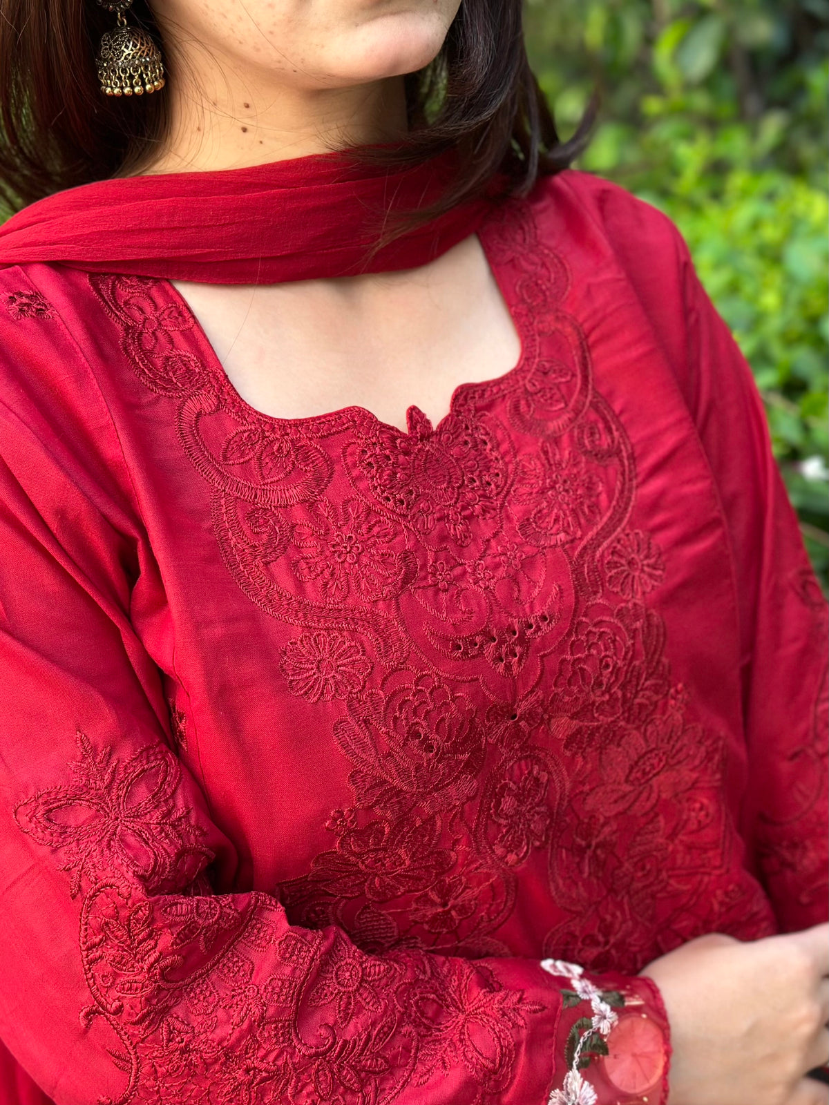 Zarmala Chikankari lawn suit
