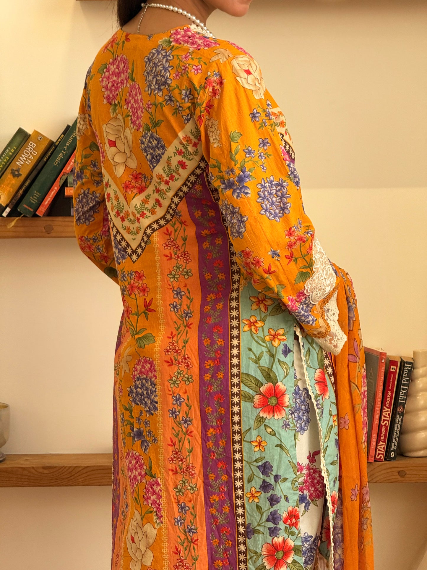 Mustard Field Luxury Printed & Embroidered Set