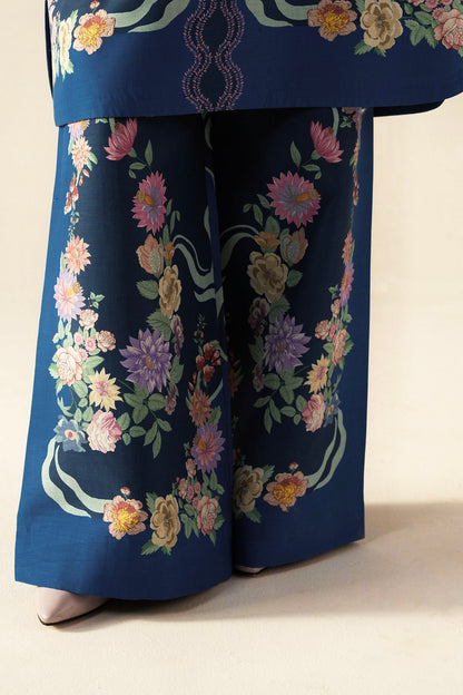 Deep blue charm Summer cotton co-ord set